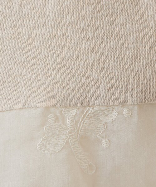 BEARDSLEY(ビアズリー)の「裾シアー刺繍Tee(Tシャツ/カットソー・レディース・ブラック/ベージュ・FREE)」の8枚目の写真