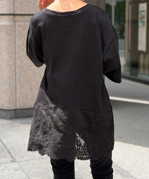 BEARDSLEY(ビアズリー)の「裾シアー刺繍Tee(Tシャツ/カットソー・レディース・ブラック/ベージュ・FREE)」の17枚目の写真