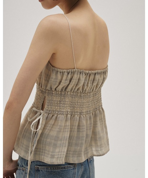 TODAYFUL(トゥデイフル)の「Check Jacquard Camisole(キャミソール・レディース・チョコ/セージグリーン・FREE)」の8枚目の写真