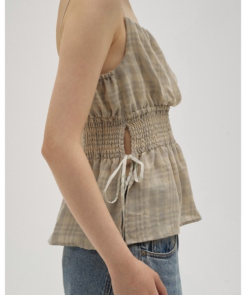 TODAYFUL(トゥデイフル)の「Check Jacquard Camisole(キャミソール・レディース・チョコ/セージグリーン・FREE)」の9枚目の写真
