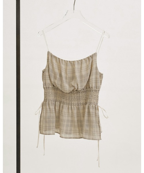 TODAYFUL(トゥデイフル)の「Check Jacquard Camisole(キャミソール・レディース・チョコ/セージグリーン・FREE)」の14枚目の写真