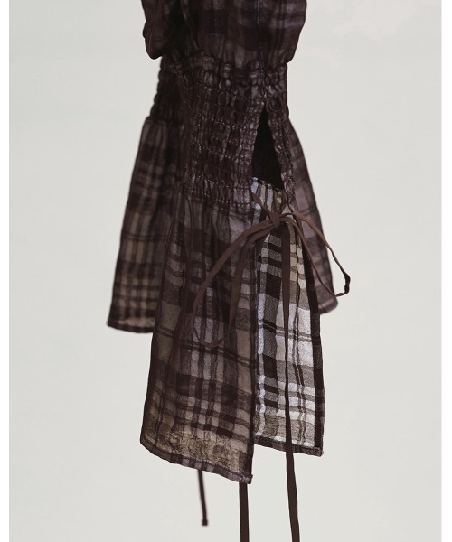 TODAYFUL(トゥデイフル)の「Check Jacquard Camisole(キャミソール・レディース・チョコ/セージグリーン・FREE)」の3枚目の写真