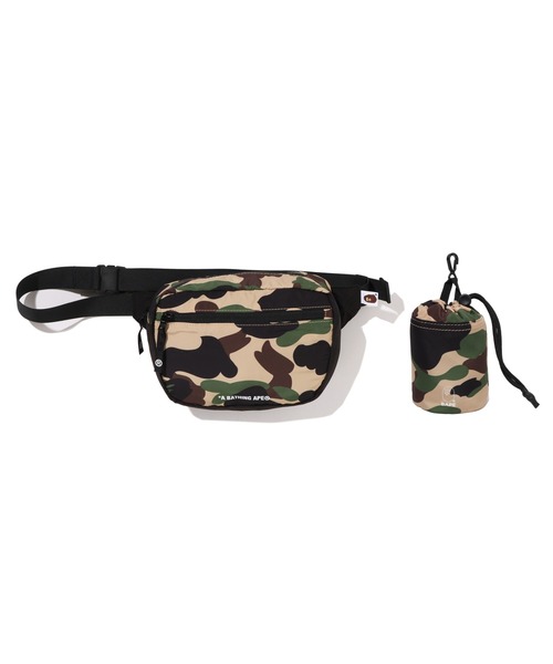 A BATHING APE(アベイシングエイプ)の「1ST CAMO PACKABLE WAIST BAG TRAVEL(ボディバッグ/ウエストポーチ・メンズ・イエロー/グリーン・FREE)」の2枚目の写真