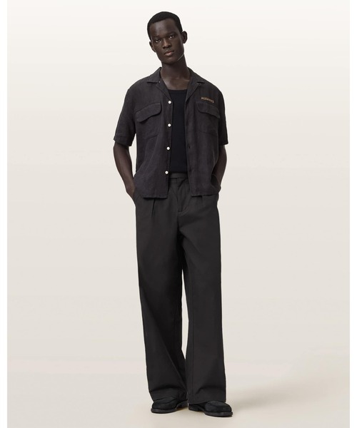 ALLSAINTS(オールセインツ)の「CONWAY WIDE LEG PLEATED TROUSERS | CONWAY ワイド レッグ プリーツ トラウザー(その他パンツ・メンズ・ブラック系その他・30/31/32/28)」の1枚目の写真