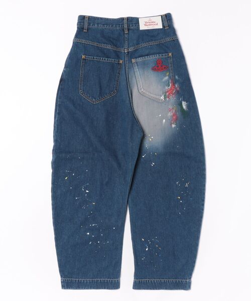 Vivienne Westwood(ヴィヴィアンウエストウッド)の「ハンドペイントデニムタックカーブパンツ(その他パンツ・レディース・ブルー・38/36)」の2枚目の写真