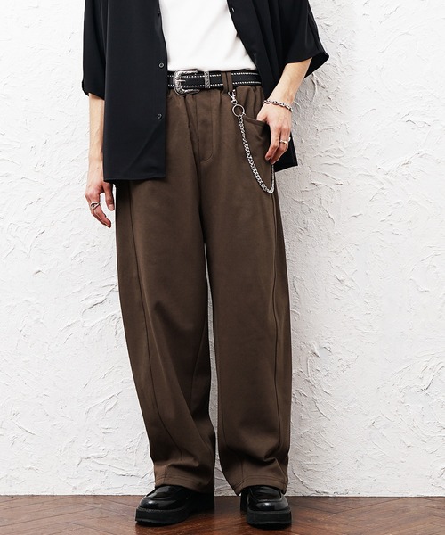 MinoriTY(マイノリティ)の「【MinoriTY】ベルト・チェーン付ワイドスウェットパンツ ウォレットチェーン ベルト セット メンズ 春服 夏服(その他パンツ・メンズ・杢グレー/ブラック/レッド/ブラウン・XL/L/M)」の5枚目の写真