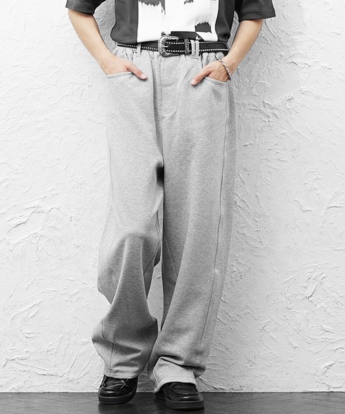 MinoriTY(マイノリティ)の「【MinoriTY】ベルト・チェーン付ワイドスウェットパンツ ウォレットチェーン ベルト セット メンズ 春服 夏服(その他パンツ・メンズ・杢グレー/ブラック/レッド/ブラウン・XL/L/M)」の15枚目の写真