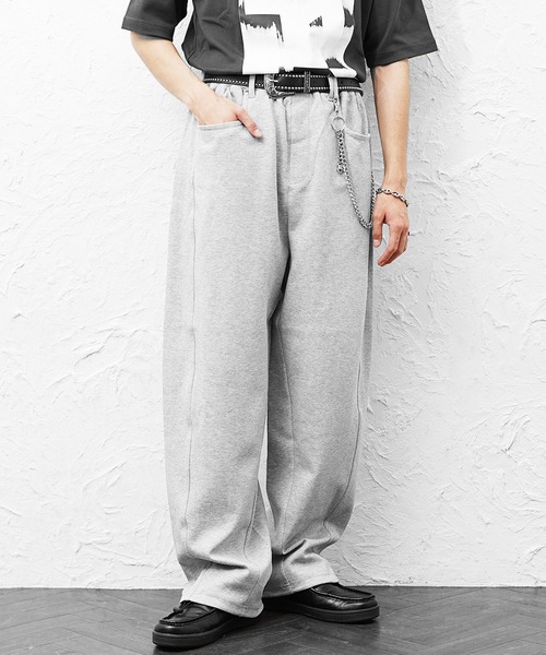 MinoriTY(マイノリティ)の「【MinoriTY】ベルト・チェーン付ワイドスウェットパンツ ウォレットチェーン ベルト セット メンズ 春服 夏服(その他パンツ・メンズ・杢グレー/ブラック/レッド/ブラウン・XL/L/M)」の16枚目の写真