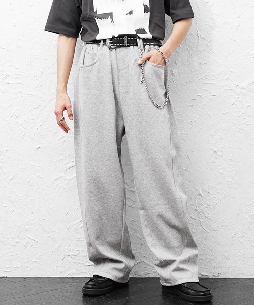 MinoriTY(マイノリティ)の「【MinoriTY】ベルト・チェーン付ワイドスウェットパンツ ウォレットチェーン ベルト セット メンズ 春服 夏服(その他パンツ・メンズ・杢グレー/ブラック/レッド/ブラウン・XL/L/M)」の17枚目の写真