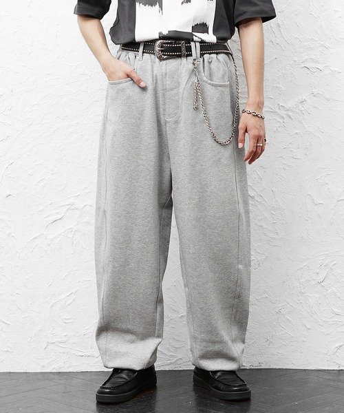 MinoriTY(マイノリティ)の「【MinoriTY】ベルト・チェーン付ワイドスウェットパンツ ウォレットチェーン ベルト セット メンズ 春服 夏服(その他パンツ・メンズ・杢グレー/ブラック/レッド/ブラウン・XL/L/M)」の18枚目の写真