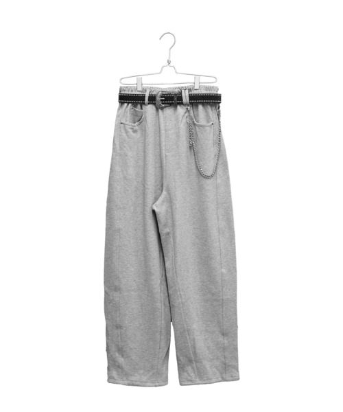MinoriTY(マイノリティ)の「【MinoriTY】ベルト・チェーン付ワイドスウェットパンツ ウォレットチェーン ベルト セット メンズ 春服 夏服(その他パンツ・メンズ・杢グレー/ブラック/レッド/ブラウン・XL/L/M)」の20枚目の写真