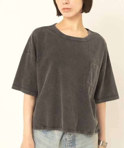RNA-N（アールエヌエーエヌ）の「M2694 パウダーケミカルワイドデザインT（Tシャツ/カットソー・レディース・ブラック/グレー/レッド・FREE）」の2枚目の写真