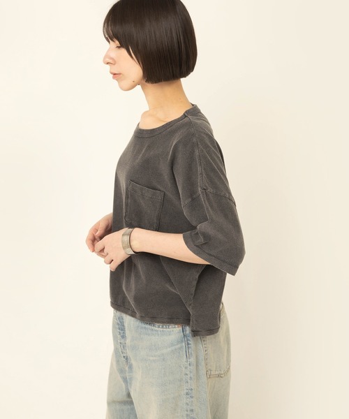 RNA-N（アールエヌエーエヌ）の「M2694 パウダーケミカルワイドデザインT（Tシャツ/カットソー・レディース・ブラック/グレー/レッド・FREE）」の5枚目の写真