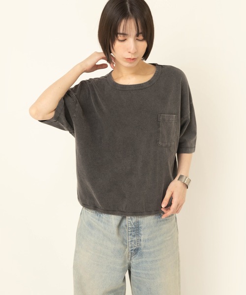 RNA-N（アールエヌエーエヌ）の「M2694 パウダーケミカルワイドデザインT（Tシャツ/カットソー・レディース・ブラック/グレー/レッド・FREE）」の4枚目の写真