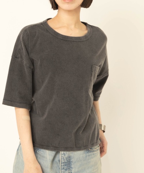 RNA-N（アールエヌエーエヌ）の「M2694 パウダーケミカルワイドデザインT（Tシャツ/カットソー・レディース・ブラック/グレー/レッド・FREE）」の21枚目の写真