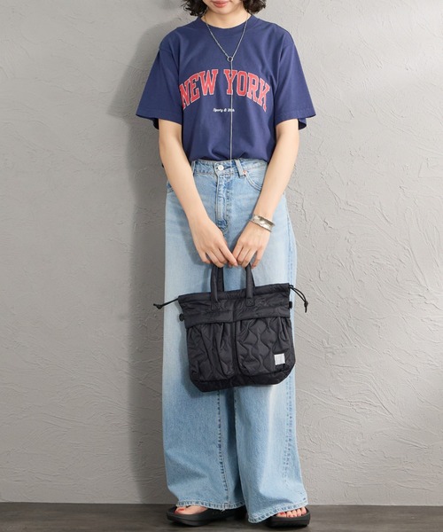 MIS（エムアイエス）の「【WEB限定】[MIS/エムアイエス] ミリタリー キルティングヘルメットバッグ（ショルダーバッグ・レディース・グリーン/ブラック・ONE SIZE）」の3枚目の写真