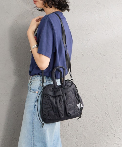 MIS（エムアイエス）の「【WEB限定】[MIS/エムアイエス] ミリタリー キルティングヘルメットバッグ（ショルダーバッグ・レディース・グリーン/ブラック・ONE SIZE）」の9枚目の写真