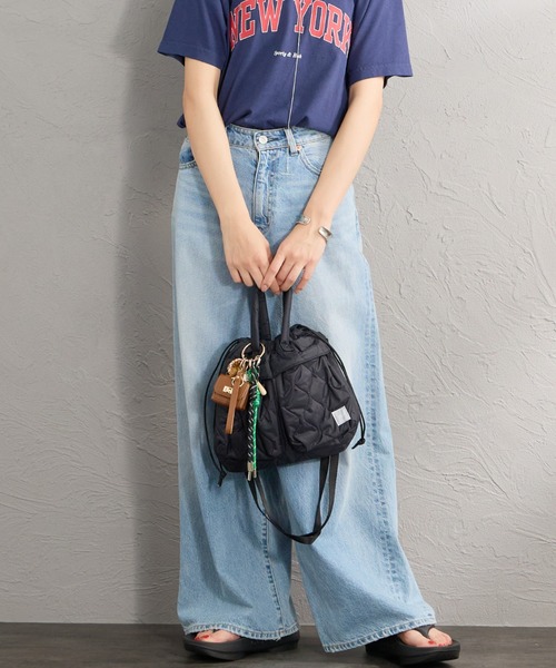 MIS（エムアイエス）の「【WEB限定】[MIS/エムアイエス] ミリタリー キルティングヘルメットバッグ（ショルダーバッグ・レディース・グリーン/ブラック・ONE SIZE）」の6枚目の写真