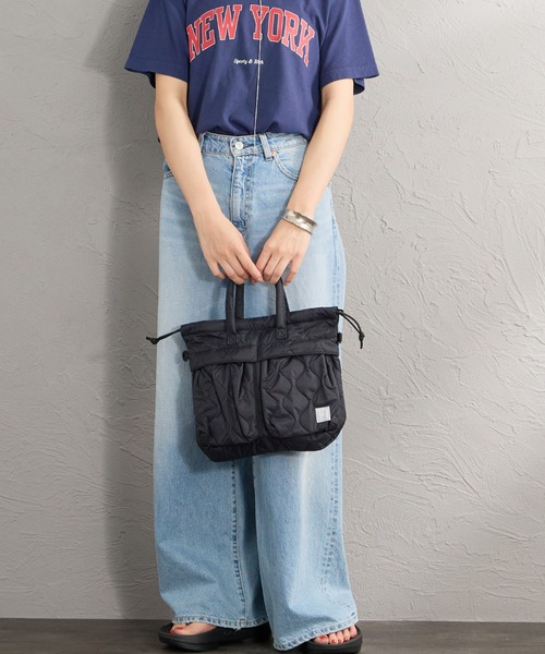 MIS（エムアイエス）の「【WEB限定】[MIS/エムアイエス] ミリタリー キルティングヘルメットバッグ（ショルダーバッグ・レディース・グリーン/ブラック・ONE SIZE）」の7枚目の写真