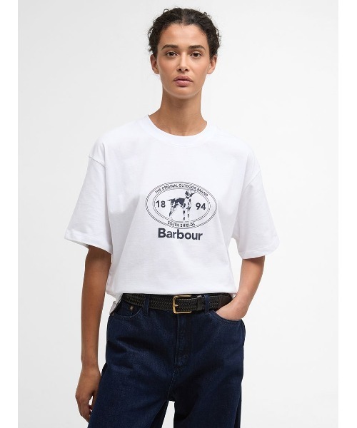 Barbour(バブアー)の「FernプリントTシャツ(レディース)(Tシャツ/カットソー・レディース・ホワイト・10/8)」の4枚目の写真