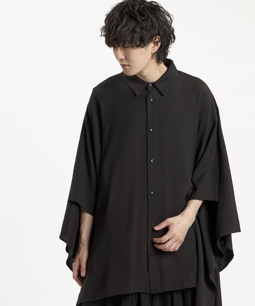 NO ID.(ノーアイディ)の「【NO ID.】Back Drape Shirt / バック ドレープ シャツ(シャツ/ブラウス・メンズ・ホワイト/グレー/ブラック・ONE SIZE)」の9枚目の写真