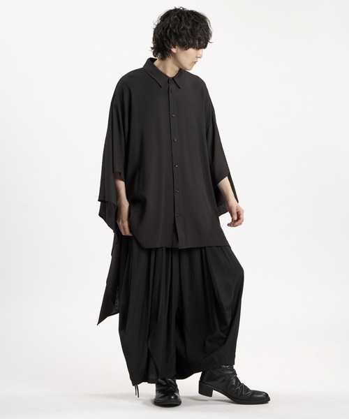 NO ID.(ノーアイディ)の「【NO ID.】Back Drape Shirt / バック ドレープ シャツ(シャツ/ブラウス・メンズ・ホワイト/グレー/ブラック・ONE SIZE)」の12枚目の写真