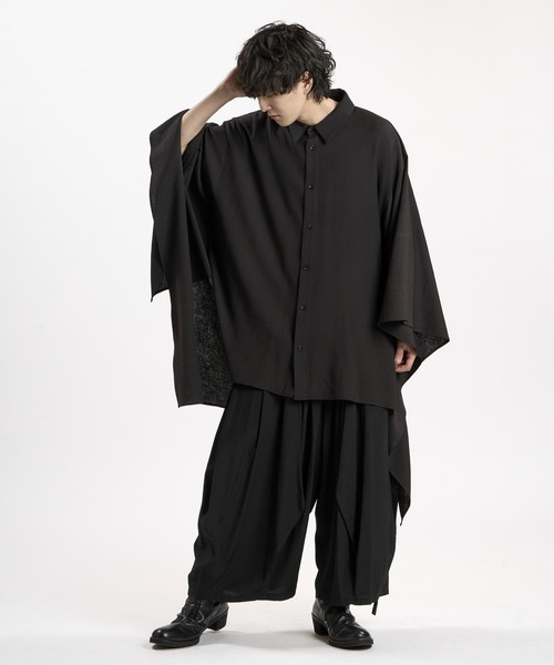 NO ID.(ノーアイディ)の「【NO ID.】Back Drape Shirt / バック ドレープ シャツ(シャツ/ブラウス・メンズ・ホワイト/グレー/ブラック・ONE SIZE)」の13枚目の写真