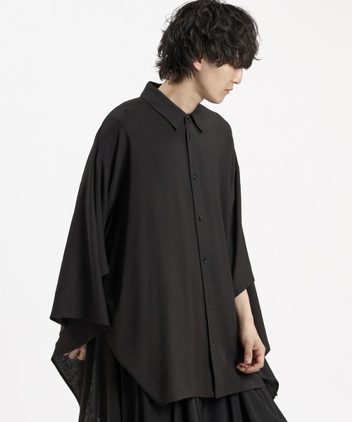 NO ID.(ノーアイディ)の「【NO ID.】Back Drape Shirt / バック ドレープ シャツ(シャツ/ブラウス・メンズ・ホワイト/グレー/ブラック・ONE SIZE)」の10枚目の写真