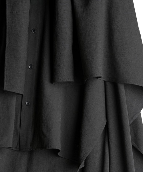 NO ID.(ノーアイディ)の「【NO ID.】Back Drape Shirt / バック ドレープ シャツ(シャツ/ブラウス・メンズ・ホワイト/グレー/ブラック・ONE SIZE)」の7枚目の写真