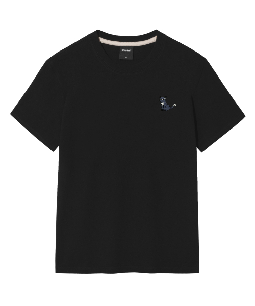 OKSTAR(オクスター)の「ハッピーニット刺繍半袖(Tシャツ/カットソー・レディース・クリーム/ネイビー/ホワイト/ダークグレー/ダークグリーン/グレー/ダークブルー/ライトグレー/ライトベージュ/ブラック/カーキ・4XL/3XL/2XL/X-LARGE/LARGE/SMALL/MEDIUM)」の14枚目の写真