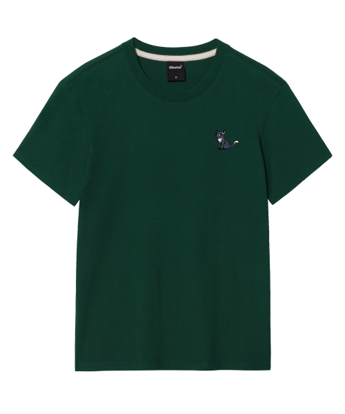 OKSTAR(オクスター)の「ハッピーニット刺繍半袖(Tシャツ/カットソー・レディース・クリーム/ネイビー/ホワイト/ダークグレー/ダークグリーン/グレー/ダークブルー/ライトグレー/ライトベージュ/ブラック/カーキ・4XL/3XL/2XL/X-LARGE/LARGE/SMALL/MEDIUM)」の16枚目の写真
