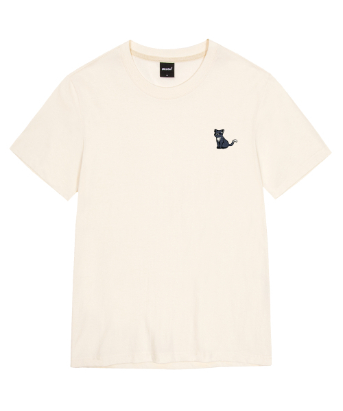 OKSTAR(オクスター)の「ハッピーニット刺繍半袖(Tシャツ/カットソー・レディース・クリーム/ネイビー/ホワイト/ダークグレー/ダークグリーン/グレー/ダークブルー/ライトグレー/ライトベージュ/ブラック/カーキ・4XL/3XL/2XL/X-LARGE/LARGE/SMALL/MEDIUM)」の19枚目の写真