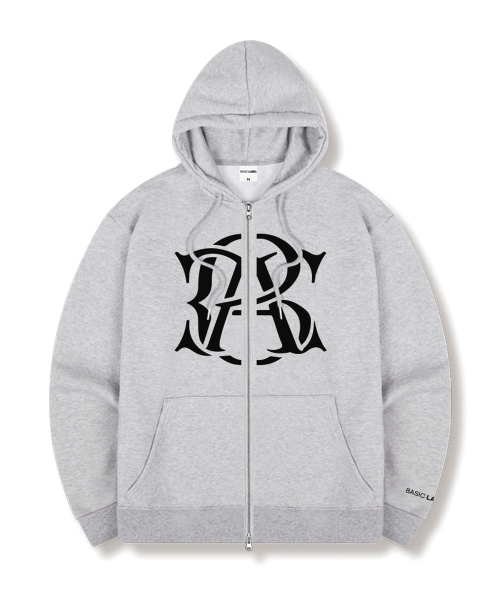 BASIC LABEL（ベーシックラベル）の「Mark Core 2-Way Oversized Hoodie Zip-Up 4 Color [BLBH_2003]（パーカー・レディース・ホワイト/グレー/ブラック×ホワイト/ブラック×グレー/ネイビー・SMALL/MEDIUM/LARGE/X-LARGE）」の7枚目の写真
