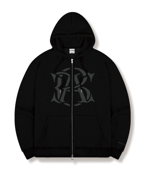 BASIC LABEL（ベーシックラベル）の「Mark Core 2-Way Oversized Hoodie Zip-Up 4 Color [BLBH_2003]（パーカー・レディース・ホワイト/グレー/ブラック×ホワイト/ブラック×グレー/ネイビー・SMALL/MEDIUM/LARGE/X-LARGE）」の8枚目の写真