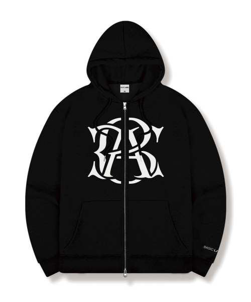 BASIC LABEL（ベーシックラベル）の「Mark Core 2-Way Oversized Hoodie Zip-Up 4 Color [BLBH_2003]（パーカー・レディース・ホワイト/グレー/ブラック×ホワイト/ブラック×グレー/ネイビー・SMALL/MEDIUM/LARGE/X-LARGE）」の9枚目の写真