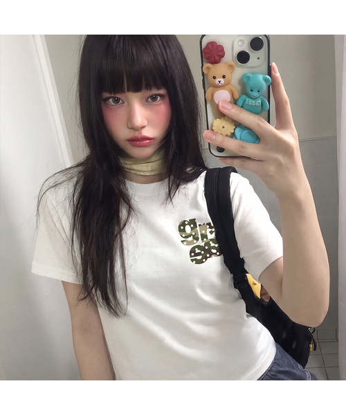 GRAVER（グレーバー）の「[ユニセックス]スモール GRAE-S CAMO 半袖Tシャツ_3カラー（Tシャツ/カットソー・レディース・ホワイト/ブラック/ネイビー・SMALL/MEDIUM/LARGE/X-SMALL）」の2枚目の写真