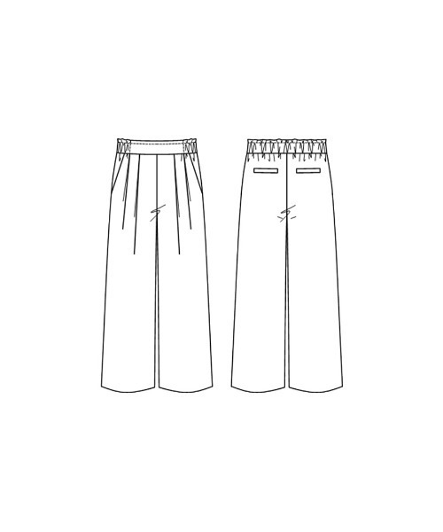 WHITE JOOLA（ホワイトジョーラ）の「【 2wayストレッチ 】 ドライフェイス・ツータック入りワイドパンツ（その他パンツ・レディース・ブラック/ピンク/ブルーグレー・L/M）」の19枚目の写真