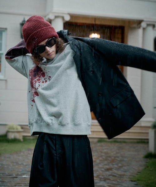 CASPER JOHN（キャスパージョン）の「Splat sweat/スプラットスウェット（スウェット・メンズ・ブラック/ホワイト・SMALL/X-SMALL/LARGE/MEDIUM）」の10枚目の写真