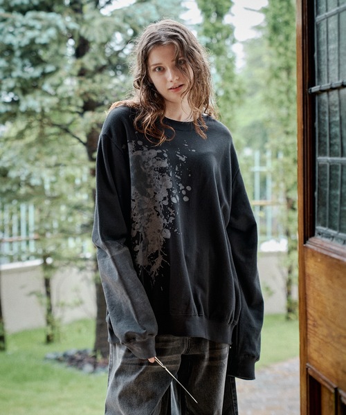 CASPER JOHN（キャスパージョン）の「Splat sweat/スプラットスウェット（スウェット・メンズ・ブラック/ホワイト・SMALL/X-SMALL/LARGE/MEDIUM）」の14枚目の写真