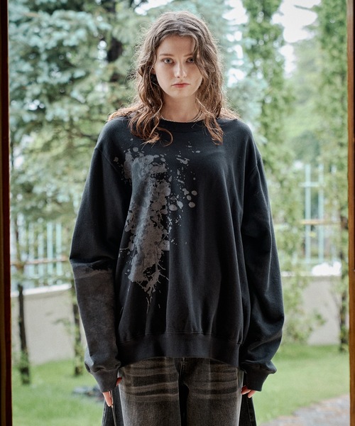 CASPER JOHN（キャスパージョン）の「Splat sweat/スプラットスウェット（スウェット・メンズ・ブラック/ホワイト・SMALL/X-SMALL/LARGE/MEDIUM）」の12枚目の写真