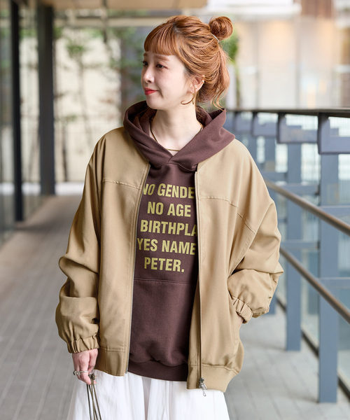B.C STOCK(ベーセーストック)の「《追加》レーヨンツイルブルゾン(その他アウター・レディース・ベージュ/ブラック・FREE)」の17枚目の写真