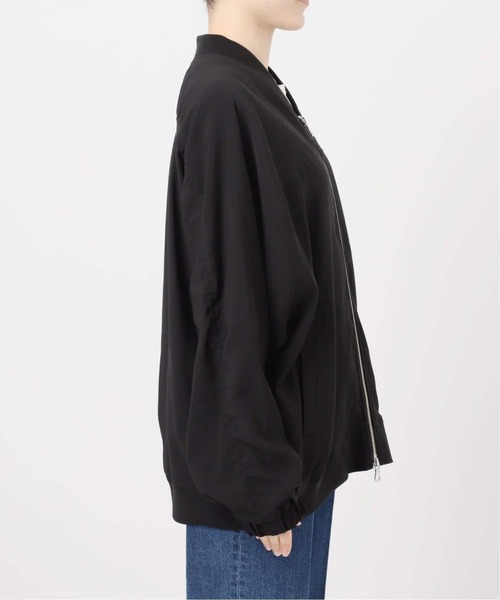 B.C STOCK(ベーセーストック)の「《追加》レーヨンツイルブルゾン(その他アウター・レディース・ベージュ/ブラック・FREE)」の11枚目の写真