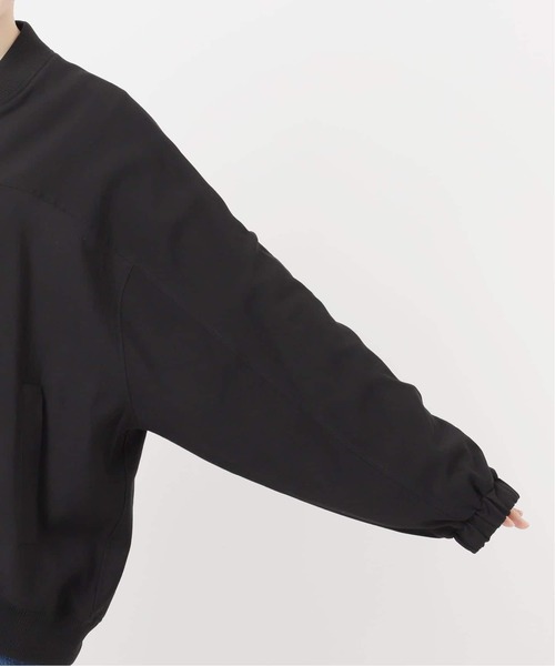 B.C STOCK(ベーセーストック)の「《追加》レーヨンツイルブルゾン(その他アウター・レディース・ベージュ/ブラック・FREE)」の10枚目の写真