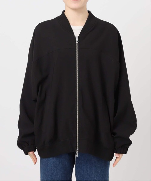 B.C STOCK(ベーセーストック)の「《追加》レーヨンツイルブルゾン(その他アウター・レディース・ベージュ/ブラック・FREE)」の7枚目の写真