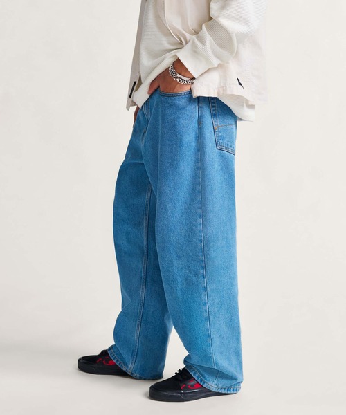 VANS（バンズ）の「チェック5 バギーデニムパンツ / CHECK-5 BAGGY DENIM PANT STONE VN0008NACDX1（デニムパンツ・メンズ・ブルー・33inch）」の2枚目の写真