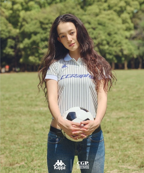 Kappa(カッパ)の「codegraphy KAPPA Football Jersey(Tシャツ/カットソー・メンズ・Navy/White・F/S)」の2枚目の写真