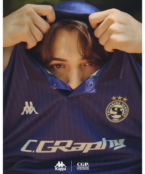 Kappa(カッパ)の「codegraphy KAPPA Football Jersey(Tシャツ/カットソー・メンズ・Navy/White・F/S)」の3枚目の写真