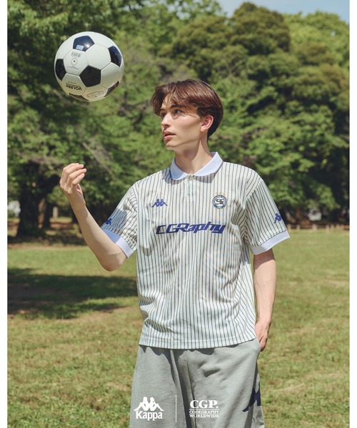 Kappa(カッパ)の「codegraphy KAPPA Football Jersey(Tシャツ/カットソー・メンズ・Navy/White・F/S)」の7枚目の写真