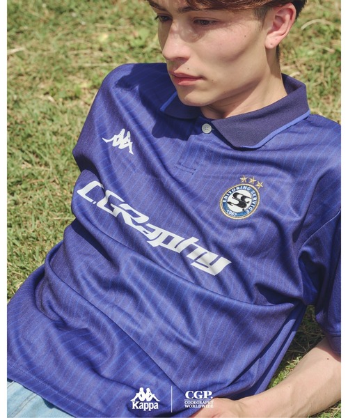 Kappa(カッパ)の「codegraphy KAPPA Football Jersey(Tシャツ/カットソー・メンズ・Navy/White・F/S)」の4枚目の写真