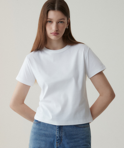 SUARE WOMEN(スアレウーマン)の「(ウィメンズ)シルケットベーシックTシャツ - 5カラー(Tシャツ/カットソー・レディース・ブラック・SMALL)」の11枚目の写真